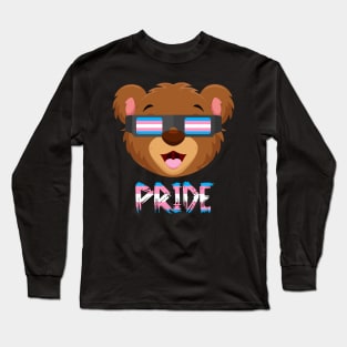 Bear Transgender Flag Lgbt Long Sleeve T-Shirt